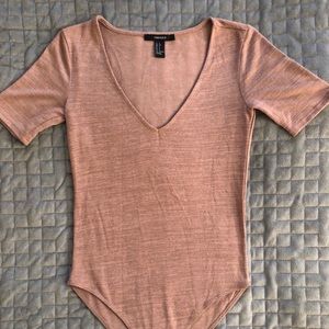 Tan T-shirt body suit